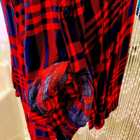 LOVE KNOTS PLAID SHIRT NWT - Picture 3 of 7